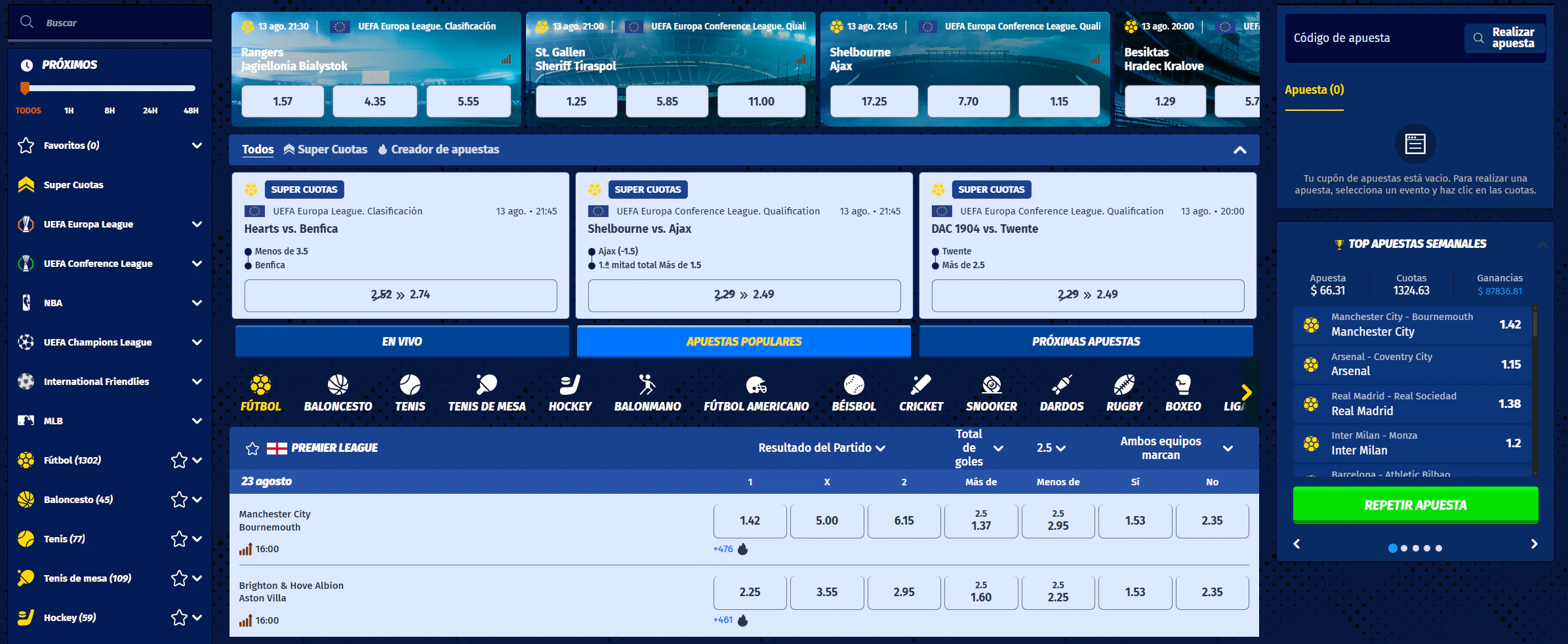 Apuestas deportivas y eSports en bigclash