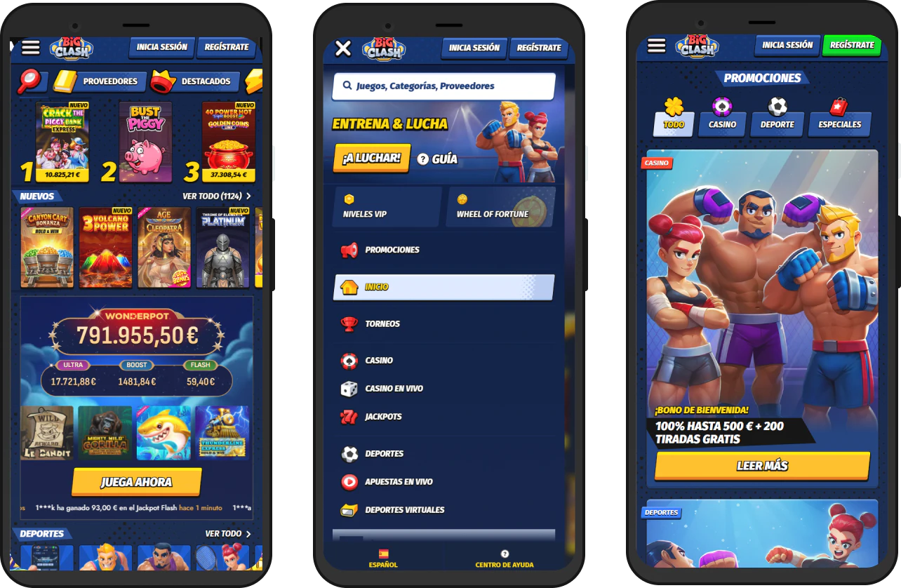 Versión móvil de bigclash